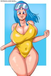 1girls 2023 big_breasts blue_eyes blue_hair blush bouncing_breasts cleavage curvy curvy_female curvy_figure dragon_ball dragon_ball_z female female_only hi_res huge_breasts long_hair looking_at_viewer maron panarandom running_towards_viewer sideboob smile smiling smiling_at_viewer solo swimsuit thick_thighs very_high_resolution voluptuous voluptuous_female wide_hips rating:Questionable score:101 user:BlueVertig0