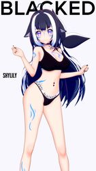 abused_paragon_(artist) blacked blacked_clothing busty commission female female_only indie_virtual_youtuber koikatsu midriff shortstack shylily solo solo_female virtual_youtuber rating:Questionable score:98 user:phase059