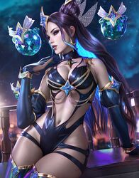 1girls 3d female female_only highres huge_breasts league_of_legends light-skinned_female lingerie low-angle_view partially_clothed prestige_skin riot_games sevenbees solo star_guardian_series star_guardian_syndra_prestige_edition syndra thick thick_thighs rating:Explicit score:125 user:Jinora12345