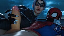 3d big_breasts big_penis black_cat_(insomniac) black_cat_(marvel) felicia_hardy insomniac_games light-skinned_male marvel masturbating outdoors peter_parker sfm_hood source_filmmaker spider-man spider-man_(insomniac) spider-man_(ps4) victim_official white_hair rating:Explicit score:79 user:hood_sfm