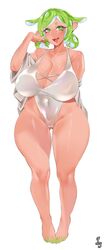 1girls barefoot big_breasts breasts cameltoe cleavage clothing female female_only full_body huge_breasts inklingloe leotard octoling octoling_girl partially_clothed pussy_bulge splatoon thick_thighs thighs wide_hips rating:Questionable score:38 user:BubbleButBoi