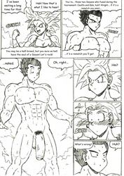 blush dialogue doujinshi dragon_ball dragon_ball_super huge_cock kefla son_gohan surprised_expression thewritefiction rating:Explicit score:17 user:Omnidragon10