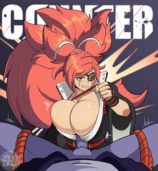 1boy1girl 2023 2d 2d_(artwork) anthro baiken big_breasts boobjob breasts cleavage clothed clothing curvy disgusted female female_focus female_on_top femdom fingerless_gloves furry furry_male gloves guilty_gear hair hi_res highres human_on_anthro large_breasts light-skinned_female light_skin linhe_(mklancer00) long_hair male male/female mklancer00 one_arm paizuri paizuri_lead_by_female penis penis_between_breasts pov pov_eye_contact pov_paizuri pubic_hair purple_fur red_eyes red_hair rope rope_around_thigh scar scar_across_eye straight tied tied_down top_heavy rating:Explicit score:115 user:WinnebagoMusket