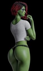 1girls 3d agent_4_tea_se7en ass ass_focus ass_in_panties ass_in_thong black_hair black_panties black_thong black_thong_panties black_underwear butt_focus female female_only gamora green_skin guardians_of_the_galaxy guardians_of_the_galaxy_(game) lace lace-trimmed_panties lace_panties lace_thong lace_trimmed_thong marvel marvel_comics medium_hair multicolored_hair no_panties panties short_hair solo solo_female t-shirt thong thong_panties thong_underwear underwear viewed_from_behind white_shirt white_t-shirt rating:Questionable score:85 user:Agent_4_tea_se7en