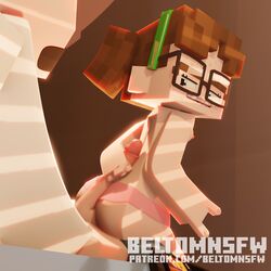 1boy 1boy1girl 1girl1boy 3d beltomnsfw blender blue_eyes blush braces brown_hair buttjob dick elli_(beltomnsfw) female freckles freckles_on_face glasses hand_on_butt mine-imator minecraft open_mouth partially_clothed small_body small_breasts tagme rating:Explicit score:36 user:beltom