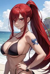 ai_generated beach big_breasts bikini erza_scarlet fairy_tail solo rating:Explicit score:125 user:jinzo1993