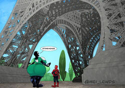 1boy 1girls ameizing_lewds architecture barefoot big_ass big_butt bottom_heavy bubble_ass bubble_butt day daytime dialogue eiffel_tower english_text france from_behind full_body genderswap_(mtf) green_dress hands_on_hips huge_ass huge_breasts huge_butt husband_and_wife lies married_couple marvel marvel_comics outdoors paris peter_parker she-venom she-venom_(ameizing_lewds) speech_bubble spider-man spider-man_(series) stonehenge tourist tree venom venom_(marvel) rating:Explicit score:56 user:Genp1