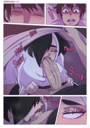 ahe_gao all_the_way_to_the_base bedroom big_breasts big_penis black_hair blowjob comic comic_page deep_throat deepthroat do_you_like_that? eye_contact furanh furia_(furanh) ghost ghost_girl goth goth_girl large_penis no_gag_reflex oc oral oral_sex original original_character page_2 page_number pov seductive_eyes seductive_mouth tagme under_covers under_sheets webcomic rating:Explicit score:234 user:furanh