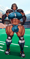 1futa abs american_football balls breasts brown_hair bulge clothed clothing dark-skinned_futanari dark_skin extreme_muscles futa_only futanari huge_balls huge_breasts human korra large_breasts muscular muscular_arms muscular_female muscular_futanari muscular_thighs partially_clothed saxwakuy short_hair solo solo_futa standing the_legend_of_korra thick_thighs wide_hips rating:Questionable score:98 user:Fried_Pear