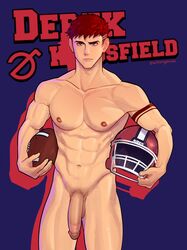 1boy abs amber_eyes american_football artist_name biceps circumcised derek_kingsfield exposed exposed_penis football football_(ball) football_helmet football_player gay jey jock_studio large_penis light-skinned_male looking_at_viewer male male_only muscular_male naked nipples pecs penis pubic_hair red_hair schlonganiza short_hair simple_background tattooed_arm rating:Explicit score:69 user:NakedFemboy