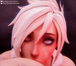 1boy 1girls absurdres all_the_way_to_the_base deepthroat eye_contact fellatio female highres large_penis league_of_legends mizzuh oral patreon_logo patreon_username penis petite pov riot_games riven rolling_eyes short_hair straight twitter_logo twitter_username white_hair rating:Explicit score:85 user:bot