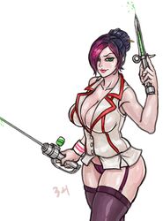 breasts female female_focus female_only fiora_laurent girl league_of_legends nurse_fiora nurse_fiora_laurent nurse_outfit riot_games samiri simple_background solo solo_female solo_focus thick_thighs rating:Explicit score:1 user:mydickhurtaf