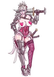 breasts female female_focus female_only girl league_of_legends riot_games riven samiri simple_background solo solo_female solo_focus rating:Explicit score:6 user:mydickhurtaf