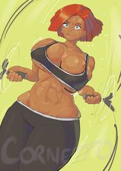 1female 1girls 1woman artist_request big_breasts blue_eyes breasts breasts_bigger_than_head corndawg dark-skinned_female dark_skin exercise female female_focus female_only flat_belly giovanna_(guilty_gear) guilty_gear guilty_gear_strive huge_breasts jump_rope red_hair short_hair skipping_rope solo solo_female solo_focus sports_bikini sports_bra sportswear surprised surprised_expression surprised_face surprised_look sweat sweatdrop sweating sweaty sweaty_body sweaty_breasts sweaty_face tagme rating:Explicit score:86 user:flcl1999