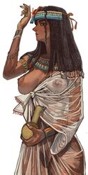 1girls ancient_egypt big_breasts big_nipples breasts_out casual_exposure casual_nudity cleopatra dark-skinned_female dark_skin egyptian egyptian_female exotic female female_only history human human_only large_areolae mossa nipples one_breast_out public_domain pussy_visible_through_panties solo tagme traditional_clothes translucent_clothing white_background rating:Explicit score:331 user:Myfapacc