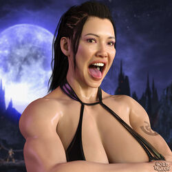 3d asian asian_female biceps big_breasts black_hair breasts brown_eyes busty cleavage dress female female_focus female_only li_mei long_hair mortal_kombat mortal_kombat_1_(2023) nordfantasy pinup pinup_pose ponytail tagme tattoo rating:Safe score:20 user:droid377