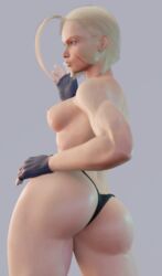 3d ass athletic_female blonde_hair cammy_white fingerless_gloves lulux lynya short_hair solo street_fighter street_fighter_6 tagme rating:Explicit score:46 user:lulux