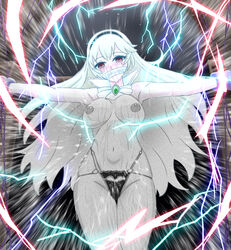 1girls armpits bare_arms bare_midriff bare_thighs black_panties blonde_hair bodily_fluids bondage bound breasts broken_rape_victim corrin_(female)_(nohr_noble)_(fire_emblem) corrin_(fire_emblem) corrin_(fire_emblem)_(female) crying crying_with_eyes_open defeated electricity empty_eyes female female_only femsub fire_emblem fire_emblem_fates from_below gag hairband humiliation large_breasts long_hair looking_at_viewer looking_down magic manga_sakuga_(precure) midriff night nintendo nipples outdoors panties peeing peeing_self petrification red_eyes restrained runny_nose solo sweat sweaty thighs topless transformation underwear urine very_long_hair rating:Explicit score:2 user:kris923