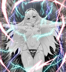 1girls armpits bare_arms bare_midriff bare_thighs black_panties bodily_fluids bondage bound breasts broken_rape_victim corrin_(female)_(nohr_noble)_(fire_emblem) corrin_(fire_emblem) corrin_(fire_emblem)_(female) crying crying_with_eyes_open defeated electricity empty_eyes female female_only femsub fire_emblem fire_emblem_fates from_below gag hairband humiliation large_breasts long_hair looking_at_viewer looking_down magic manga_sakuga_(precure) midriff night nintendo nipples outdoors panties peeing peeing_self restrained runny_nose solo sweat sweaty thighs topless underwear urine very_long_hair rating:Explicit score:1 user:kris923