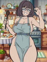  1girls apron breasts female female_only naked_apron nude solo srbready tagme  rating:questionable score: user:antipenitant