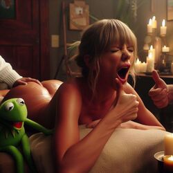 1girls ai_generated ass ass_grab blonde_hair celebrity dall-e3 filming grabbing_ass kermit_the_frog massage massage_oil massage_table muppets naked nude oil puppet real_person sesame_street squeezing_butt stable_diffusion tagme taylor_swift the_muppet_show thumbs_up rating:Explicit score:103 user:Carl_Wheezer