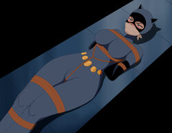 batman:_the_animated_series batman_(series) bennypaan bondage catwoman catwoman_(dcau) dc dc_comics dcau gag gagged restrained rope_bondage selina_kyle rating:Explicit score:39 user:CyanMoon