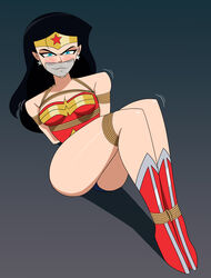 bennypaan bondage dc dc_comics gag gagged restrained rope_bondage tape_gag wonder_woman wonder_woman_(series) rating:Explicit score:16 user:CyanMoon