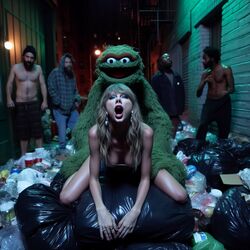 1girls ai_generated alley blonde_hair celebrity dall-e3 doggy_style garbage garbage_bags green_fur homeless implied_sex multiple_boys muppets naked naked_female nude nude_female open_mouth oscar_the_grouch people_in_background people_watching public public_sex puppet real_person sesame_street spanking tagme taylor_swift the_muppet_show trash trash_bag voyeur rating:Explicit score:135 user:Carl_Wheezer