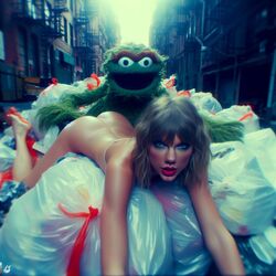 1girls ai_generated alley bent_over blonde_hair celebrity dall-e3 garbage garbage_bags garbage_bin green_fur imminent_sex looking_at_viewer lying lying_on_stomach muppets naked naked_female nude nude_female oil oiled oscar_the_grouch real_person sesame_street tagme taylor_swift the_muppet_show trash trash_bag trash_can rating:Explicit score:88 user:Carl_Wheezer