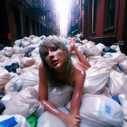 1girls ai_generated alley blonde_hair celebrity dall-e3 garbage garbage_bags garbage_bin looking_at_viewer lying lying_on_stomach naked naked_female nude nude_female oil oiled real_person tagme taylor_swift trash trash_bag trash_can rating:Explicit score:81 user:Carl_Wheezer