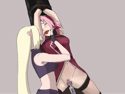 2girls against_pillar armpit_fetish armpits arms_up ball_gag blonde_hair bondage boruto:_naruto_next_generations bottomless bottomless_female china_dress chinese_clothes clothed_sex clothing crop_top dominant dominant_female dress female female_only femdom femsub gag gloves ino_yamanaka kokonattsu licking licking_armpit midriff multiple_girls naruto naruto:_the_last naruto_(series) naruto_shippuden no_panties partially_clothed pillar pink_hair sakura_haruno sex_toy skirt submissive submissive_female tied_up vibrator yuri rating:Explicit score:58 user:Corajudo