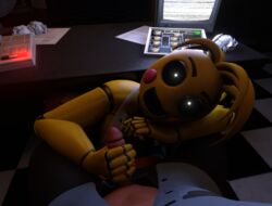  3d 3d_(artwork) 3d_model animatronic big_breasts big_penis female five_nights_at_freddy's five_nights_at_freddy's_2 fnaf handjob heretic3d male male/female robot robot_girl security_guard toy_chica_(fnaf) under_the_table  rating:explicit score: user:heretic3d