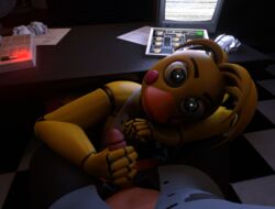  3d 3d_(artwork) 3d_model animatronic big_breasts big_penis chica_(fnaf) female five_nights_at_freddy's five_nights_at_freddy's_2 fnaf handjob heretic3d male male/female robot robot_girl security_guard toy_chica_(fnaf) under_the_table  rating:explicit score: user:heretic3d