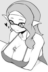 between_breasts breasts cleavage female female_focus female_only giantess huge_breasts inkling inkling_girl micro_in_cleavage nintendo nobunagapero octoling peronattu splatoon rating:Explicit score:38 user:Digeridonthateme