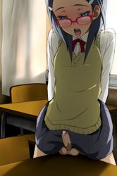 1boy 1futa animated black_eyes black_hair crossdressing cum day futanari glasses grinding indoors lowres male masturbation penis png precum red_glasses school_uniform solo sweater_vest tekuteku_(yuuhodou) testicles tongue trap uncensored vest rating:Explicit score:173 user:bot