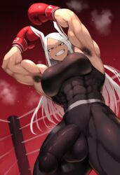 abs ai_generated angry armpit_fetish armpit_hair armpits arms_up big_penis boxing boxing_gloves bulge clothing dark-skinned_futanari dark_skin erection erection_under_clothes futa_armpit_hair futa_only futanari gloopai grin hairy_armpits long_hair miruko muscular muscular_futanari my_hero_academia nai_diffusion penis red_eyes rumi_usagiyama smile smirk solo solo_futa sports_bra sportswear steam steaming_body sweat sweatdrop sweating white_hair rating:Explicit score:118 user:dontlao3