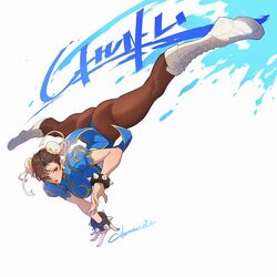 ass boots bracelet brown_hair capcom chinese_clothes chun-li citemer earrings female jewelry legs_apart pantyhose spiked_bracelet spikes street_fighter thong rating:Questionable score:49 user:Riflemanharris