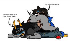 2girls ass ass_up big_ass blush blush_lines bottomless clothed clothing crying_with_eyes_open dark-skinned_female eating_ass english_text female glasses homestuck horn horns human hypnosis june_egbert mind_control sex sharp_teeth tears troll vriska_serket xenopavilia rating:Explicit score:149 user:Matheus_666