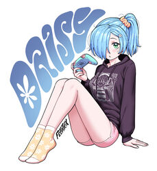 1girls 2d :o artist_name blue_hair blush_lines bubble_text controller daisy_(fellatrix) english english_text fellatrix female female_only flower_hair_ornament gamer gamer_girl green_hair hair_accessory hair_ornament hair_over_one_eye hoodie light-skinned_female light_skin married_woman original pale-skinned_female pale_skin ponytail ring ring_(jewelry) scrunchie shorts side_ponytail simple_background small_breasts smaller_female socks solo watermark rating:Questionable score:196 user:Cherrypicker