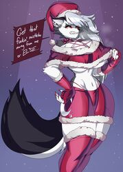 1girls annoyed anthro ass big_ass big_breasts big_thighs breasts butt canine captain_kirb christmas christmas_outfit clothing collar demon demon_girl dialogue female female_only hellhound helluva_boss huge_ass huge_breasts huge_thighs looking_at_viewer loona_(helluva_boss) shirt shorts solo sweat tagme talking_to_viewer text thick_hips thick_thighs thighhighs thighs underboob wide_hips rating:Questionable score:202 user:Hopin_forsen