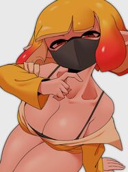 1girls 2023 agent_4_(splatoon) alternate_breast_size breasts cleavage female female_only huge_breasts inkling inkling_girl light-skinned_female light_skin mask naughty_face nintendo nobunagapero orange_hair peronattu red_eyes short_hair splatoon splatoon_(series) tentacle_hair rating:Questionable score:68 user:Aeolus_HX