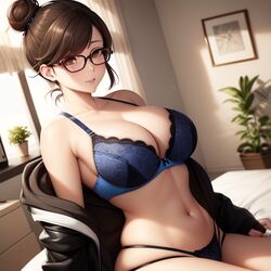  ai_generated big_breasts bra exe56 mei_(overwatch) overwatch overwatch_2  rating:explicit score: user:exe56