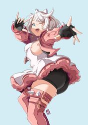 1girls ass ass_focus automatic_giraffe blue_eyes butt_crack dat_ass elphelt_valentine fat_ass female female_focus female_only guilty_gear guilty_gear_strive looking_at_viewer looking_back open_mouth panties sideboob simple_background thick_thighs thigh_highs thighhigh thighs tight_clothing tight_fit video_games white_hair wink winking_at_viewer rating:Questionable score:65 user:Kasumi20