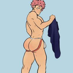  buff butt_crack itadori_yuuji jja_nap jockstrap_only jujutsu_kaisen male_only suggestive  rating:explicit score: user:clingyhyena