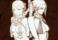 2girls auction bianca_whitaker bondage captured chains chubby clothing collar dragon_quest dragon_quest_v femsub flora_(dragon_quest) for_sale high_resolution looking_at_viewer mama_(artist) medium_breasts monochrome multiple_girls multiple_subs nera_briscoletti plump price price_tag sale slave small_breasts rating:Explicit score:68 user:bot