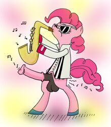 balls buttons coat equine female friendship_is_magic fur hooves horsecock jazz male musical_ass musical_instrument musical_penis my_little_pony notes penis pink_fur pinkie_pie_(mlp) rule_63 sax saxophone straight_hair sunglasses tail unknown_artist rating:Explicit score:7 user:bot