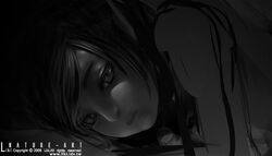  copyright_request dark female greyscale liki long_hair monochrome solo  rating:safe score: user:bot