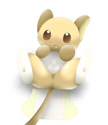 chibi color diaper feral fur lying male male_only nude on_back penis pokemon raichu schnecken solo tagme testicles rating:Explicit score:2 user:bot