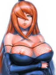 areola breasts fishnets fumio_(rsqkr) green_eyes large_breasts looking_at_viewer mei_terumi naruto nipples orange_hair tagme rating:Explicit score:151 user:bot