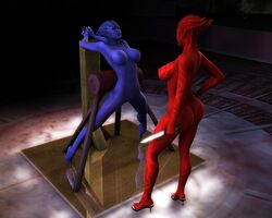  3d asari evolluisionist mass_effect naked_with_shoes_on tagme  rating:explicit score: user:bot